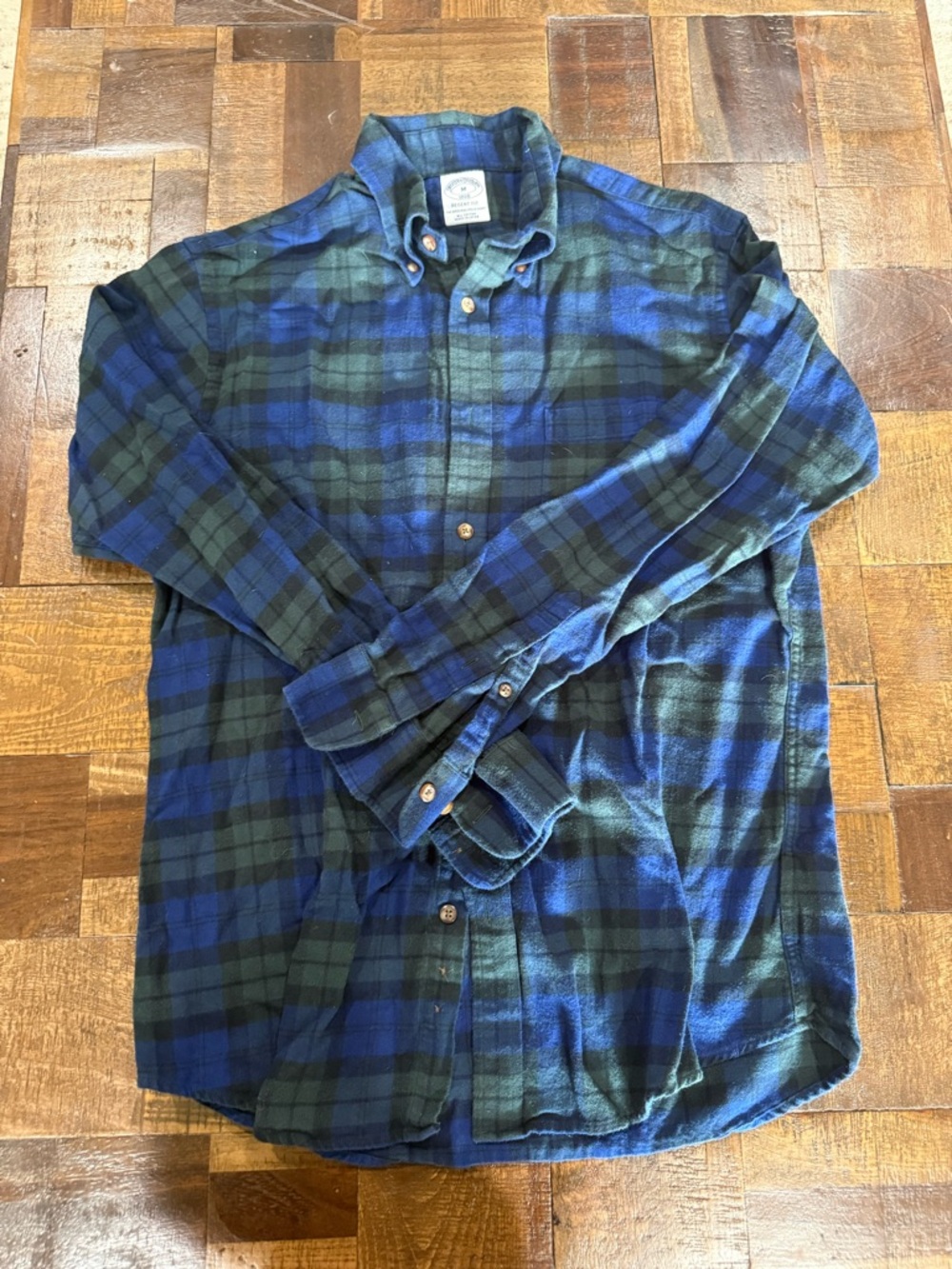 Classic Blue & Green Plaid Button-Down Shirt - brooks brothers